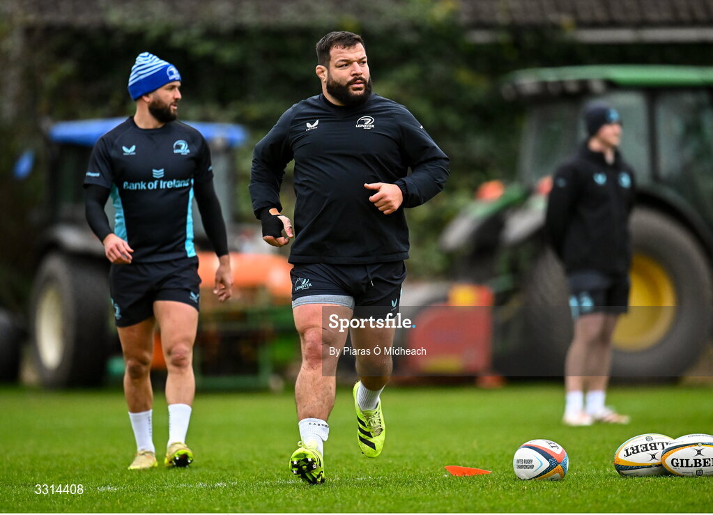29 December 2025; Rabah Slimani during Leinster Rugby squad training at Rosemount in UCD, Dublin. Photo by Piaras Ó Mídheach/Sportsfile
