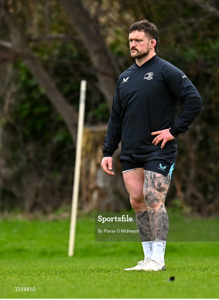 29 December 2025; Andrew Porter during Leinster Rugby squad training at Rosemount in UCD, Dublin. Photo by Piaras Ó Mídheach/Sportsfile
