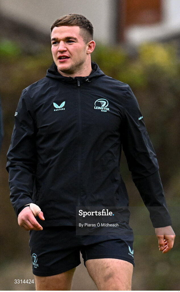 29 December 2025; Scott Penny during Leinster Rugby squad training at Rosemount in UCD, Dublin. Photo by Piaras Ó Mídheach/Sportsfile