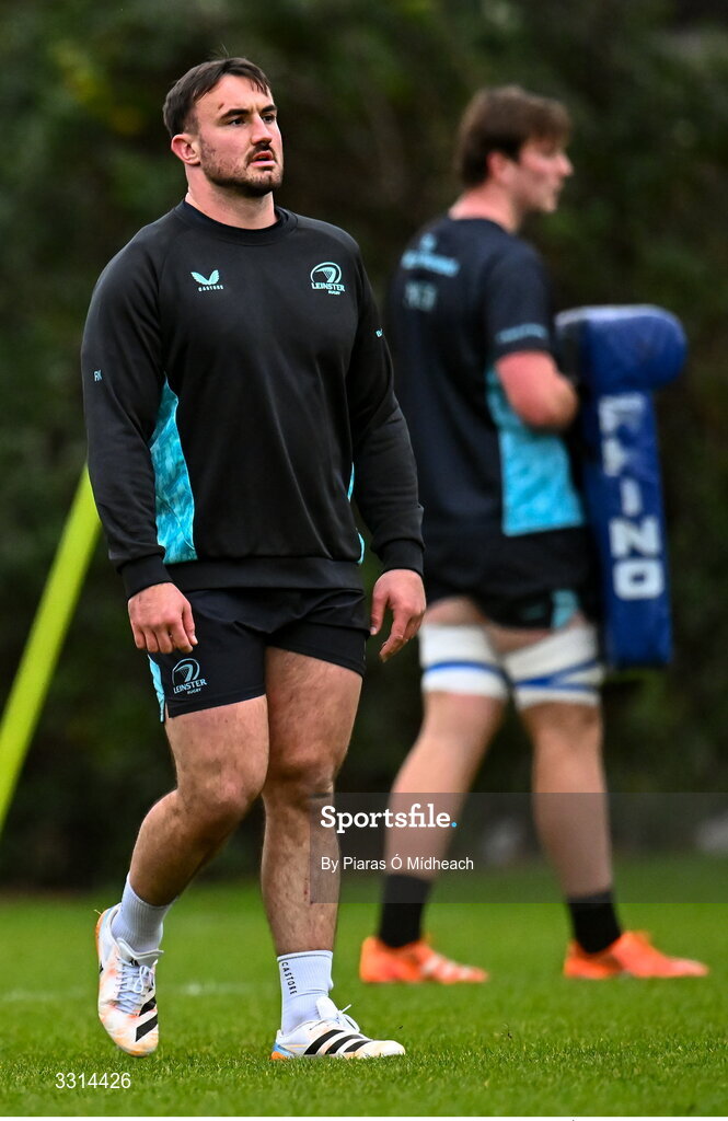 29 December 2025; Rónan Kelleher during Leinster Rugby squad training at Rosemount in UCD, Dublin. Photo by Piaras Ó Mídheach/Sportsfile