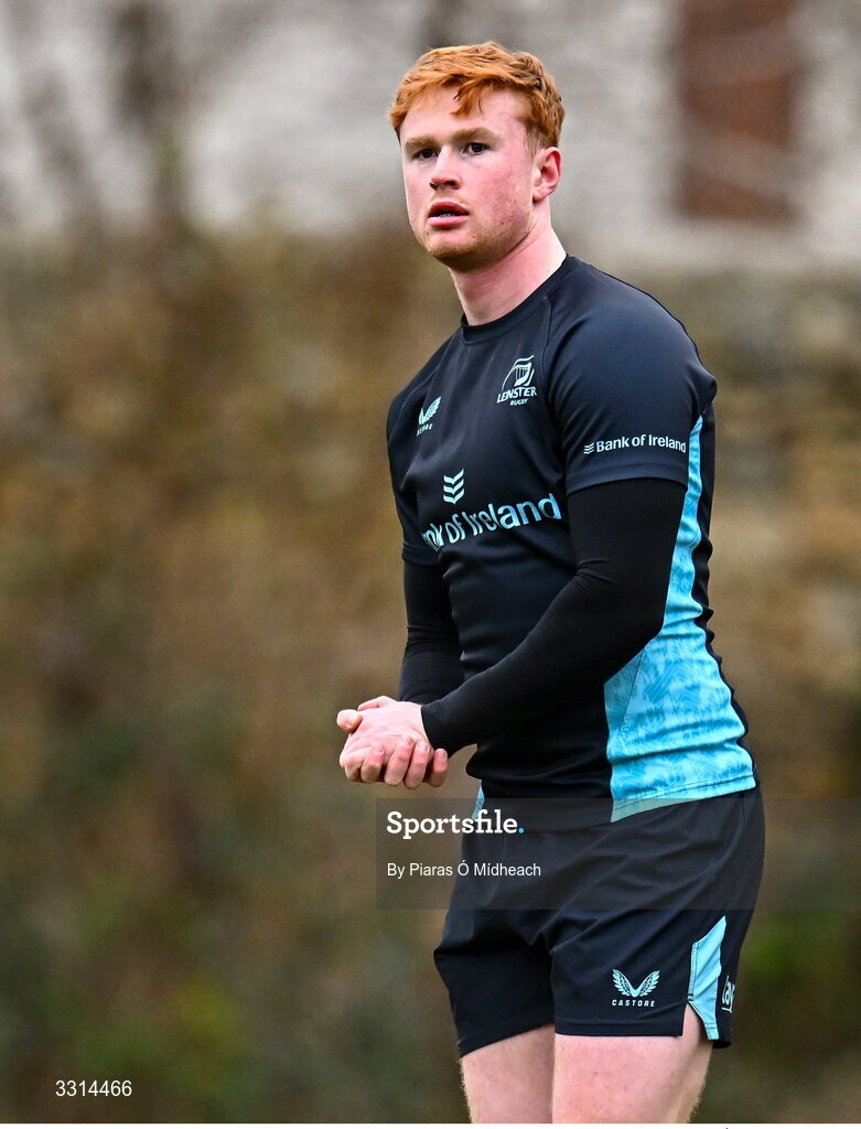 29 December 2025; Ruben Moloney during Leinster Rugby squad training at Rosemount in UCD, Dublin. Photo by Piaras Ó Mídheach/Sportsfile