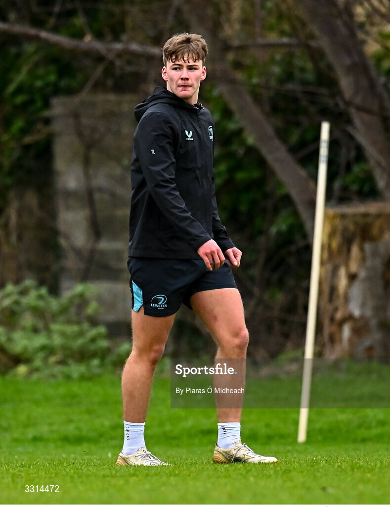 29 December 2025; Todd Lawlor during Leinster Rugby squad training at Rosemount in UCD, Dublin. Photo by Piaras Ó Mídheach/Sportsfile