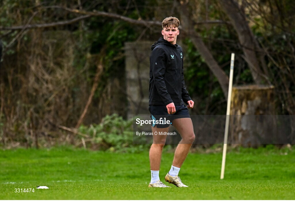 29 December 2025; Todd Lawlor during Leinster Rugby squad training at Rosemount in UCD, Dublin. Photo by Piaras Ó Mídheach/Sportsfile