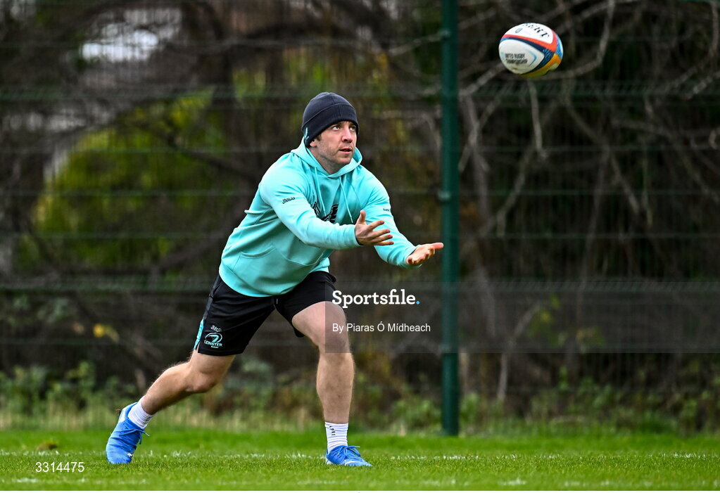 29 December 2025; Senior athletic performance coach Joe McGinley during Leinster Rugby squad training at Rosemount in UCD, Dublin. Photo by Piaras Ó Mídheach/Sportsfile