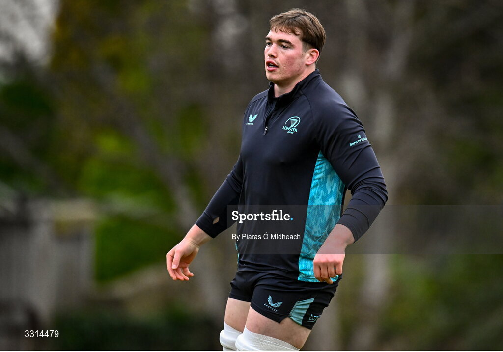 29 December 2025; Diarmuid Mangan during Leinster Rugby squad training at Rosemount in UCD, Dublin. Photo by Piaras Ó Mídheach/Sportsfile
