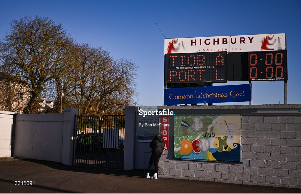 3 January 2026; The scoreboard is seen before the Co-Op Superstores Munster Senior Hurling League match between Tipperary and Waterford at Clonmel Sportsfield in Clonmel, Tipperary. Photo by Ben McShane/Sportsfile