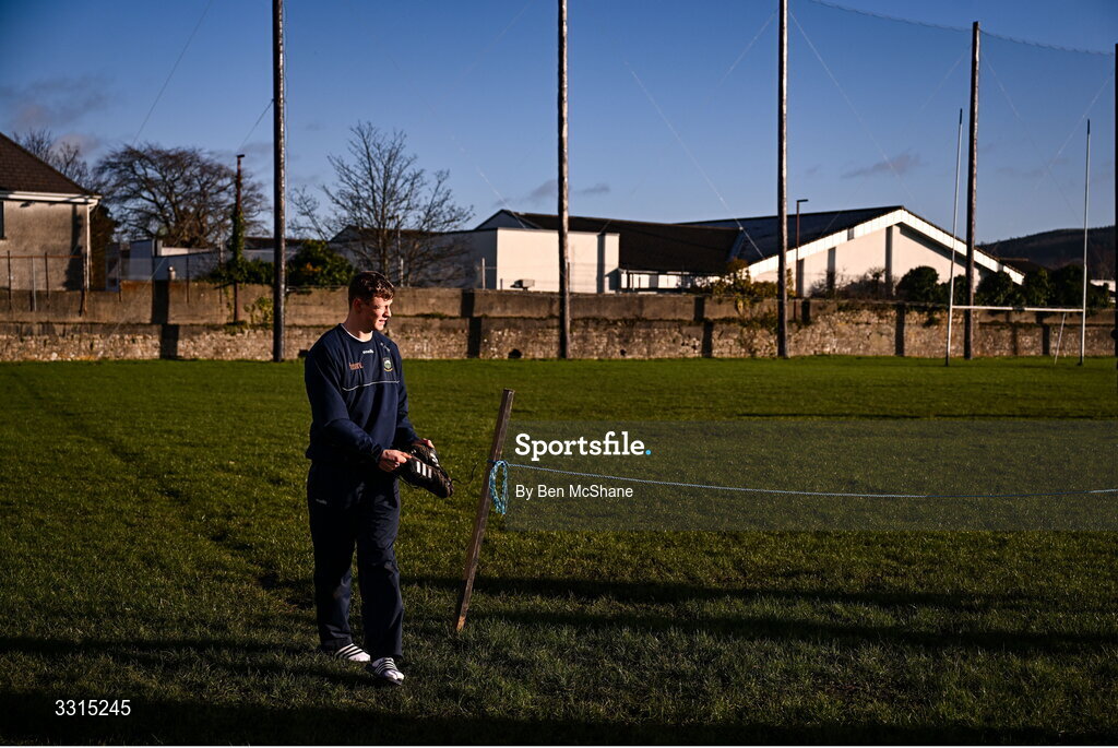 3 January 2026; Bryan O'Mera of Tipperary clears his boots before the movement of the match to Fethard Grass pitch at the Co-Op Superstores Munster Senior Hurling League match between Tipperary and Waterford at Clonmel Sportsfield in Clonmel, Tipperary. Photo by Ben McShane/Sportsfile