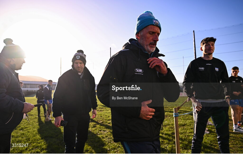 3 January 2026; Waterford manager Peter Queally makes his way into the dressing room after the movement of the match to Fethard Grass pitch at the Co-Op Superstores Munster Senior Hurling League match between Tipperary and Waterford at Clonmel Sportsfield in Clonmel, Tipperary. Photo by Ben McShane/Sportsfile