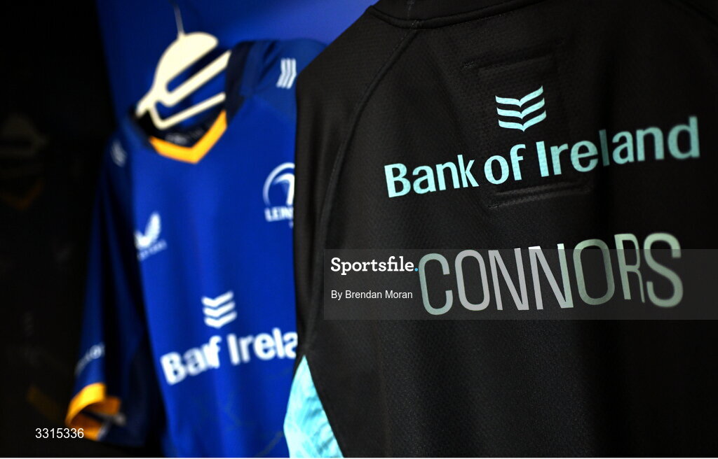 3 January 2026; The kit of Will Connors in the Leinster dressingroom before the United Rugby Championship match between Leinster and Connacht at Aviva Stadium in Dublin. Photo by Brendan Moran/Sportsfile