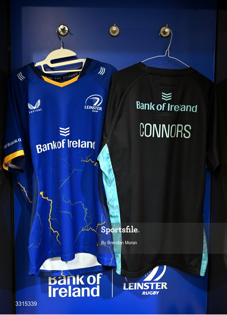 3 January 2026; The kit of Will Connors in the Leinster dressingroom before the United Rugby Championship match between Leinster and Connacht at Aviva Stadium in Dublin. Photo by Brendan Moran/Sportsfile