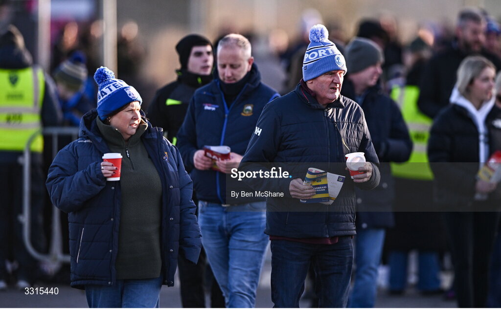 3 January 2026; Supporters arrive before the Co-Op Superstores Munster Senior Hurling League match between Tipperary and Waterford at Fethard Town Park in Fethard, Tipperary. Photo by Ben McShane/Sportsfile