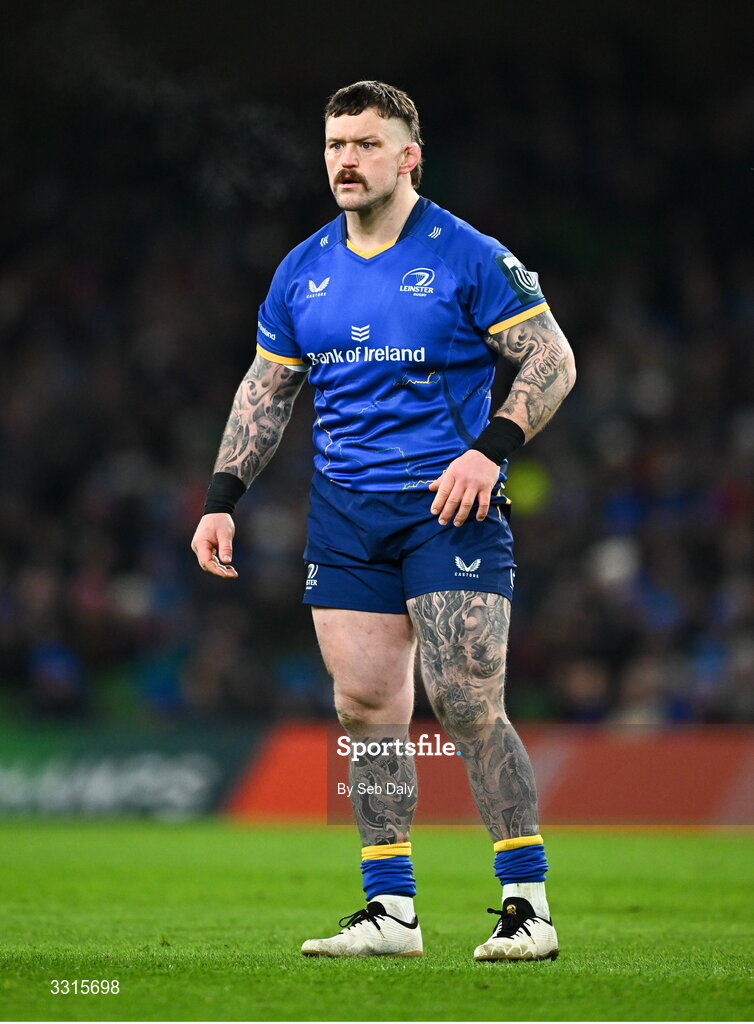 3 January 2026; Andrew Porter of Leinster during the United Rugby Championship match between Leinster and Connacht at the Aviva Stadium in Dublin. Photo by Seb Daly/Sportsfile