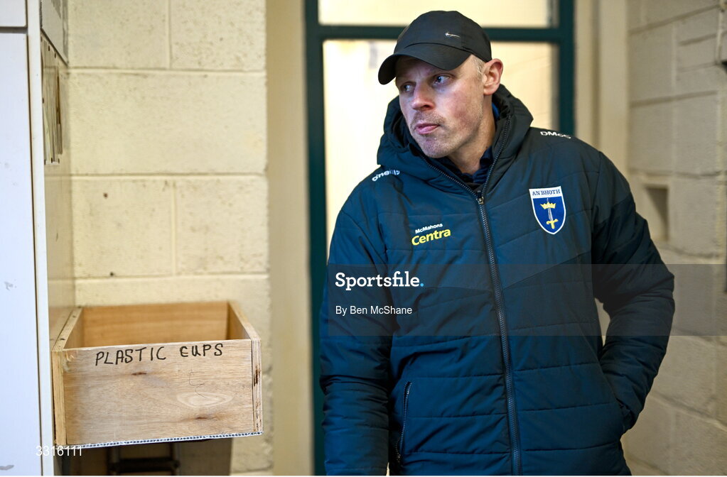 4 January 2026; Scotstown manager David McCague before the AIB GAA Football All-Ireland Senior Club Championship semi-final match between between St Brigid's of Roscommon and Scotstown of Monaghan at Kingspan Breffni in Cavan. Photo by Ben McShane/Sportsfile