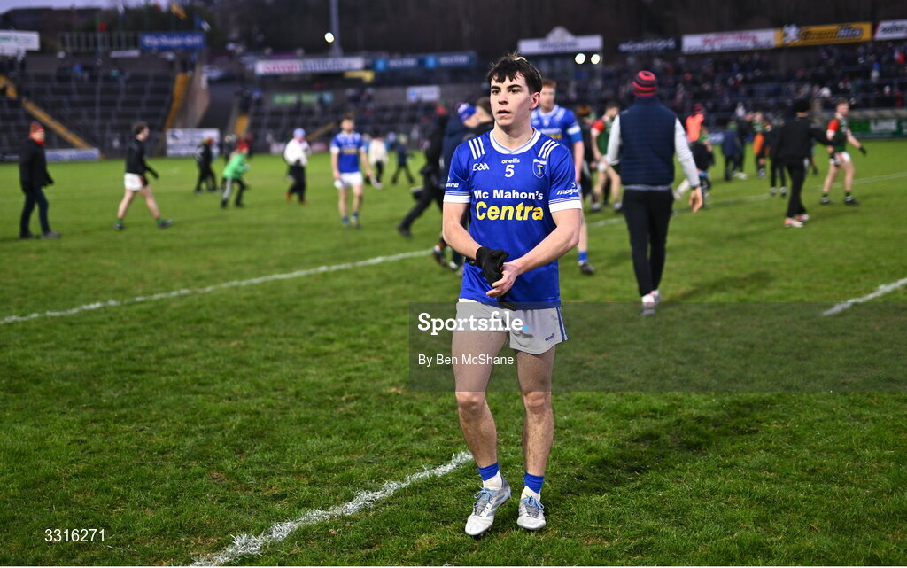 4 January 2026; Donnchadh Connolly of Scotstown reacts after his side's defeat in the AIB GAA Football All-Ireland Senior Club Championship semi-final match between between St Brigid's of Roscommon and Scotstown of Monaghan at Kingspan Breffni in Cavan. Photo by Ben McShane/Sportsfile