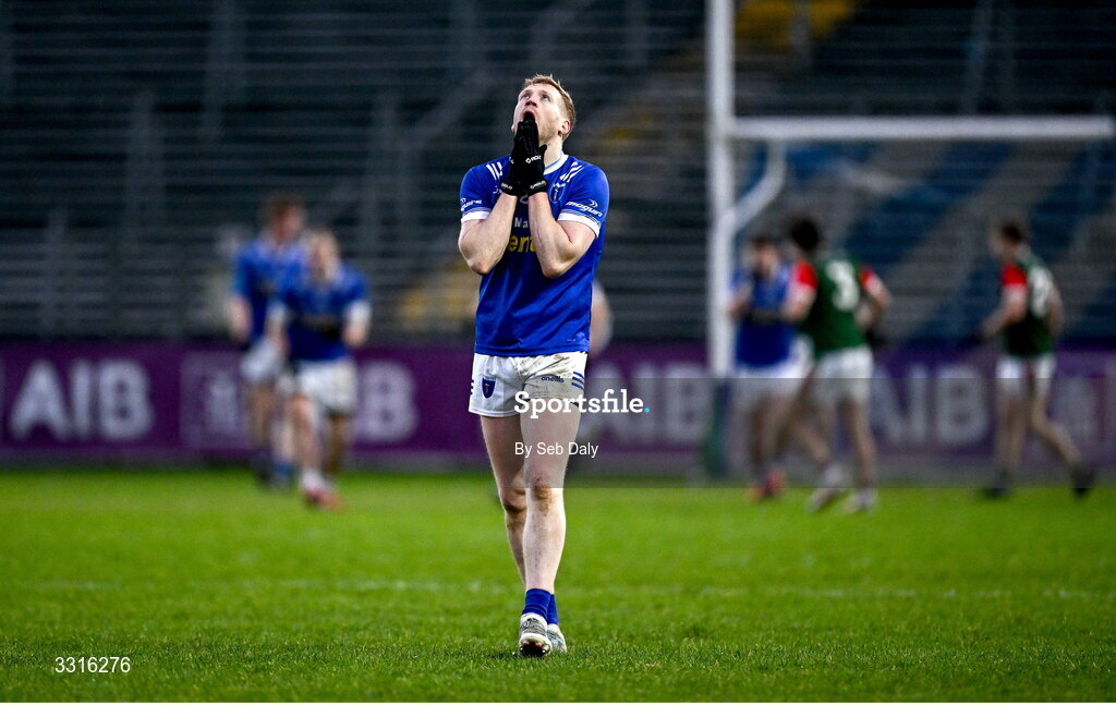 4 January 2026; Kieran Hughes of Scotstown reacts during the AIB GAA Football All-Ireland Senior Club Championship semi-final match between between St Brigid's of Roscommon and Scotstown of Monaghan at Kingspan Breffni in Cavan. Photo by Seb Daly/Sportsfile
