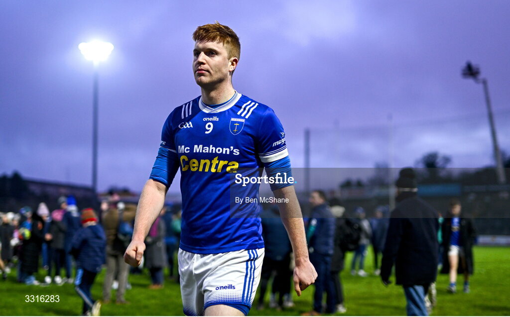 4 January 2026; Gavin McPhillips of Scotstown makes his way off the pitch after his side's defeat in the AIB GAA Football All-Ireland Senior Club Championship semi-final match between between St Brigid's of Roscommon and Scotstown of Monaghan at Kingspan Breffni in Cavan. Photo by Ben McShane/Sportsfile