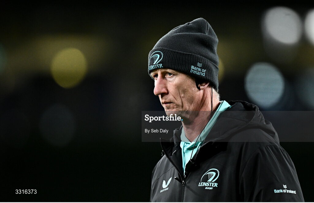 3 January 2026; Leinster head coach Leo Cullen before the United Rugby Championship match between Leinster and Connacht at the Aviva Stadium in Dublin. Photo by Seb Daly/Sportsfile