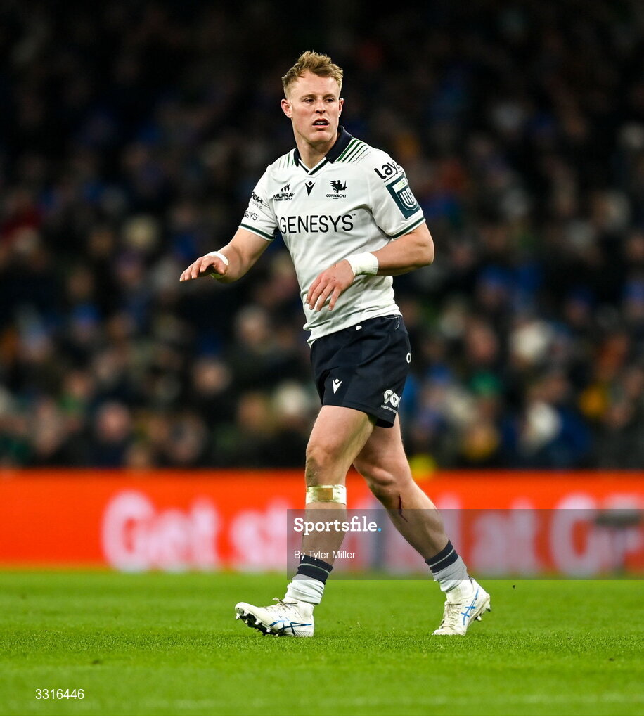 3 January 2026; Sam Gilbert of Connacht during the United Rugby Championship match between Leinster and Connacht at the Aviva Stadium in Dublin. Photo by Tyler Miller/Sportsfile