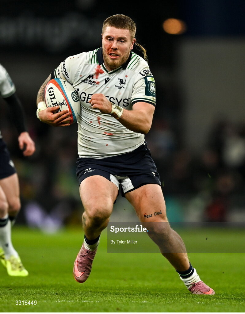 3 January 2026; Sean Jansen of Connacht during the United Rugby Championship match between Leinster and Connacht at the Aviva Stadium in Dublin. Photo by Tyler Miller/Sportsfile