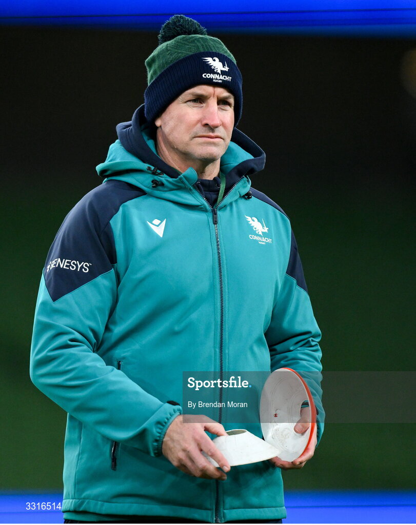 3 January 2026; Connacht senior assistant coach Rod Seib before the United Rugby Championship match between Leinster and Connacht at Aviva Stadium in Dublin. Photo by Brendan Moran/Sportsfile