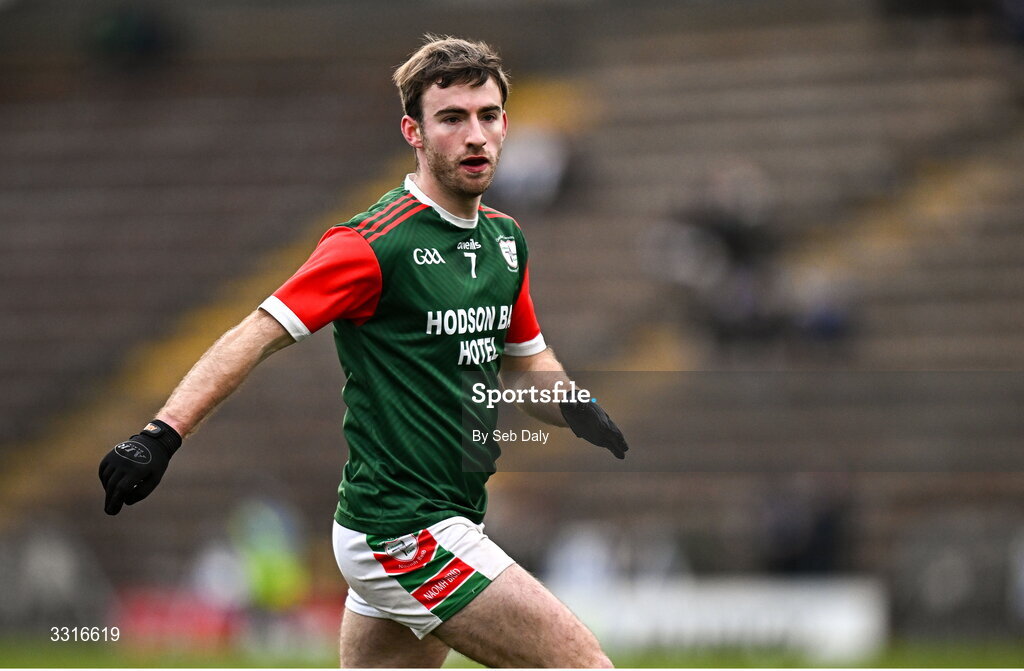 4 January 2026; Paul McGrath of St Brigid's during the AIB GAA Football All-Ireland Senior Club Championship semi-final match between between St Brigid's of Roscommon and Scotstown of Monaghan at Kingspan Breffni in Cavan. Photo by Seb Daly/Sportsfile