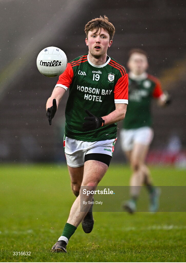 4 January 2026; Ronan Stack of St Brigid's during the AIB GAA Football All-Ireland Senior Club Championship semi-final match between between St Brigid's of Roscommon and Scotstown of Monaghan at Kingspan Breffni in Cavan. Photo by Seb Daly/Sportsfile
