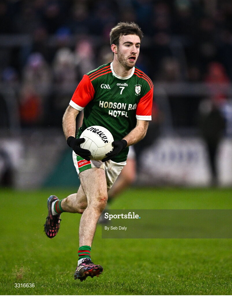4 January 2026; Paul McGrath of St Brigid's during the AIB GAA Football All-Ireland Senior Club Championship semi-final match between between St Brigid's of Roscommon and Scotstown of Monaghan at Kingspan Breffni in Cavan. Photo by Seb Daly/Sportsfile