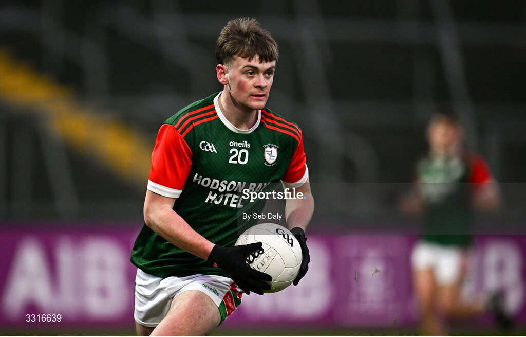 4 January 2026; Charlie O'Carroll of St Brigid's during the AIB GAA Football All-Ireland Senior Club Championship semi-final match between between St Brigid's of Roscommon and Scotstown of Monaghan at Kingspan Breffni in Cavan. Photo by Seb Daly/Sportsfile