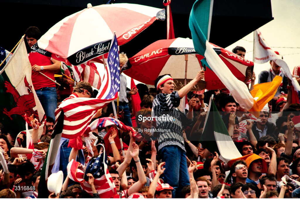 2 September 1984; Cork fans celebrate after the All-Ireland Senior Hurling Championship Final between Cork and Offaly at Semple Stadium in Thurles, Tipperary. Photo by Ray McManus/Sportsfile