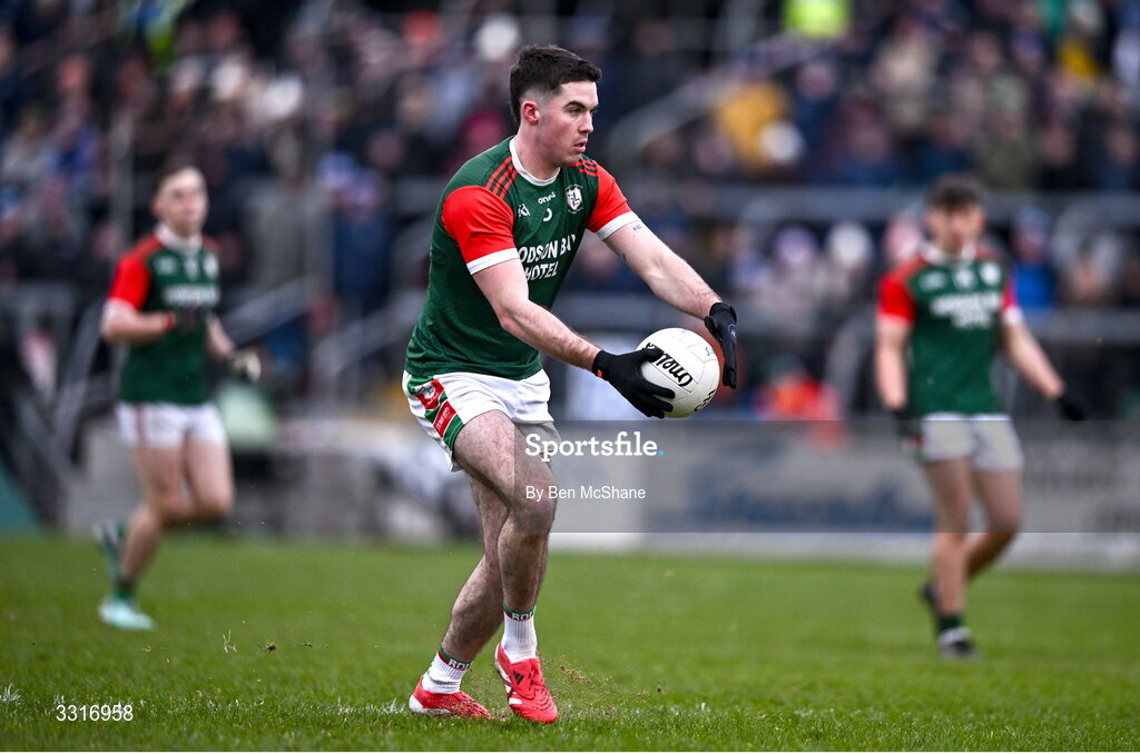 4 January 2026; Ruaidhrí Fallon of St Brigid's during the AIB GAA Football All-Ireland Senior Club Championship semi-final match between between St Brigid's of Roscommon and Scotstown of Monaghan at Kingspan Breffni in Cavan. Photo by Ben McShane/Sportsfile