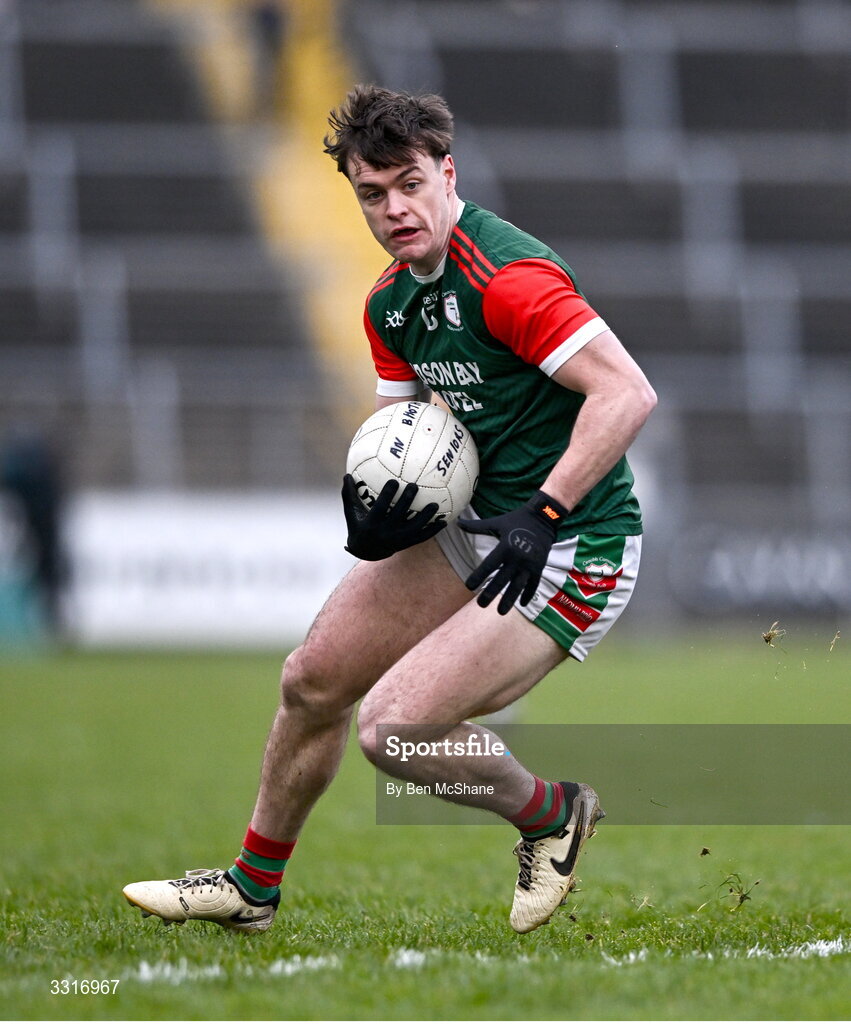 4 January 2026; Ben O'Carroll of St Brigid's during the AIB GAA Football All-Ireland Senior Club Championship semi-final match between between St Brigid's of Roscommon and Scotstown of Monaghan at Kingspan Breffni in Cavan. Photo by Ben McShane/Sportsfile
