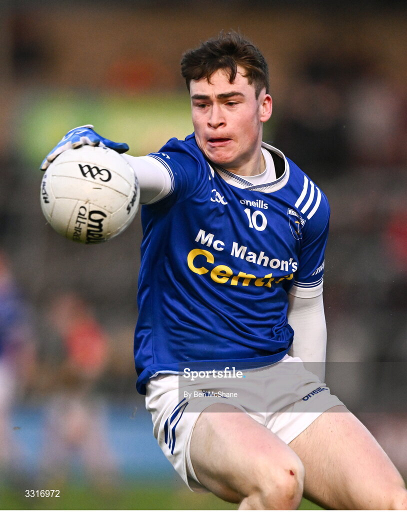 4 January 2026; Max Maguire of Scotstown during the AIB GAA Football All-Ireland Senior Club Championship semi-final match between between St Brigid's of Roscommon and Scotstown of Monaghan at Kingspan Breffni in Cavan. Photo by Ben McShane/Sportsfile