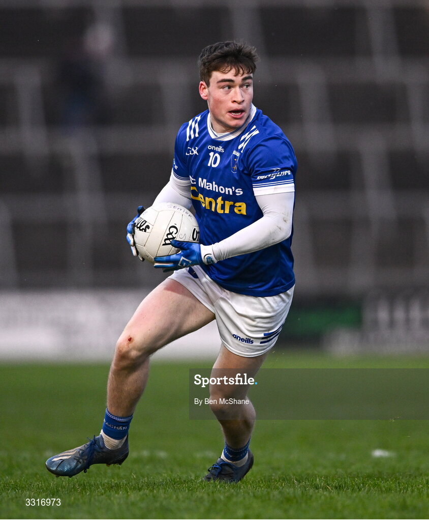 4 January 2026; Max Maguire of Scotstown during the AIB GAA Football All-Ireland Senior Club Championship semi-final match between between St Brigid's of Roscommon and Scotstown of Monaghan at Kingspan Breffni in Cavan. Photo by Ben McShane/Sportsfile