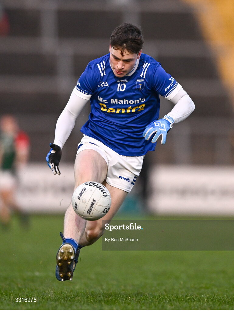 4 January 2026; Max Maguire of Scotstown during the AIB GAA Football All-Ireland Senior Club Championship semi-final match between between St Brigid's of Roscommon and Scotstown of Monaghan at Kingspan Breffni in Cavan. Photo by Ben McShane/Sportsfile