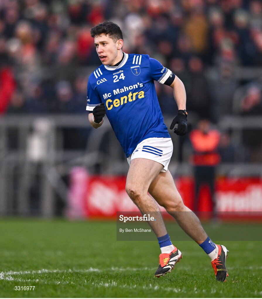 4 January 2026; Francis Maguire of Scotstown during the AIB GAA Football All-Ireland Senior Club Championship semi-final match between between St Brigid's of Roscommon and Scotstown of Monaghan at Kingspan Breffni in Cavan. Photo by Ben McShane/Sportsfile
