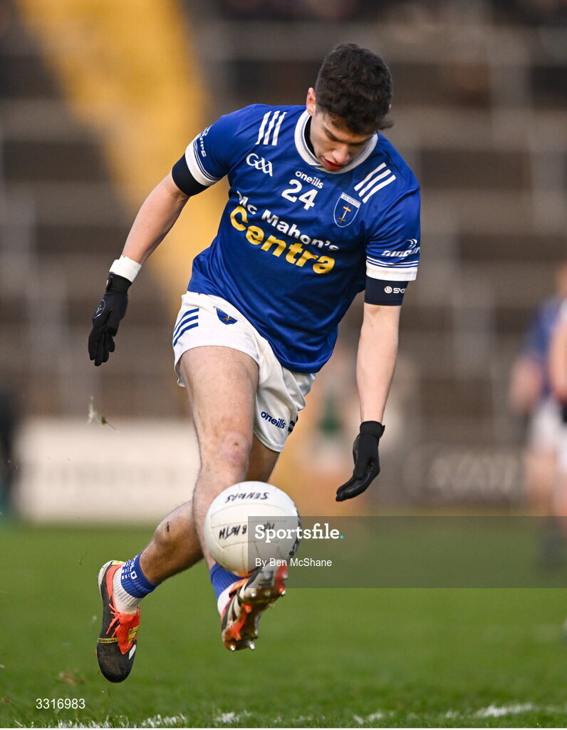 4 January 2026; Francis Maguire of Scotstown during the AIB GAA Football All-Ireland Senior Club Championship semi-final match between between St Brigid's of Roscommon and Scotstown of Monaghan at Kingspan Breffni in Cavan. Photo by Ben McShane/Sportsfile