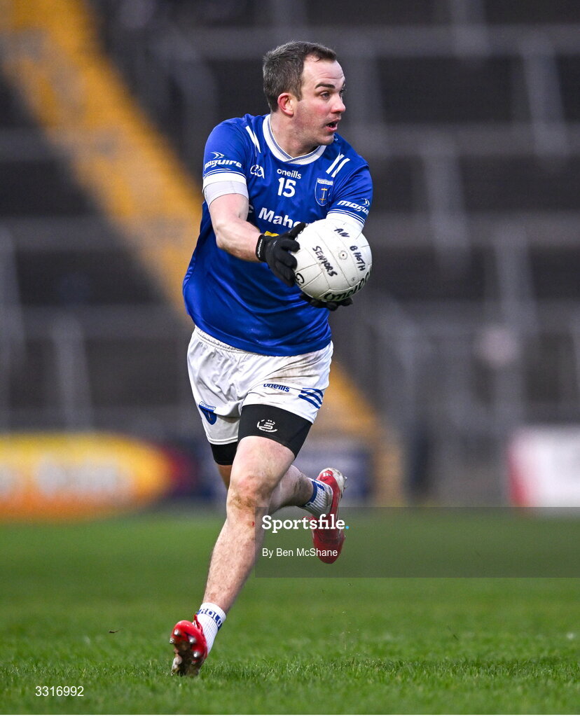4 January 2026; Jack McCarron of Scotstown during the AIB GAA Football All-Ireland Senior Club Championship semi-final match between between St Brigid's of Roscommon and Scotstown of Monaghan at Kingspan Breffni in Cavan. Photo by Ben McShane/Sportsfile