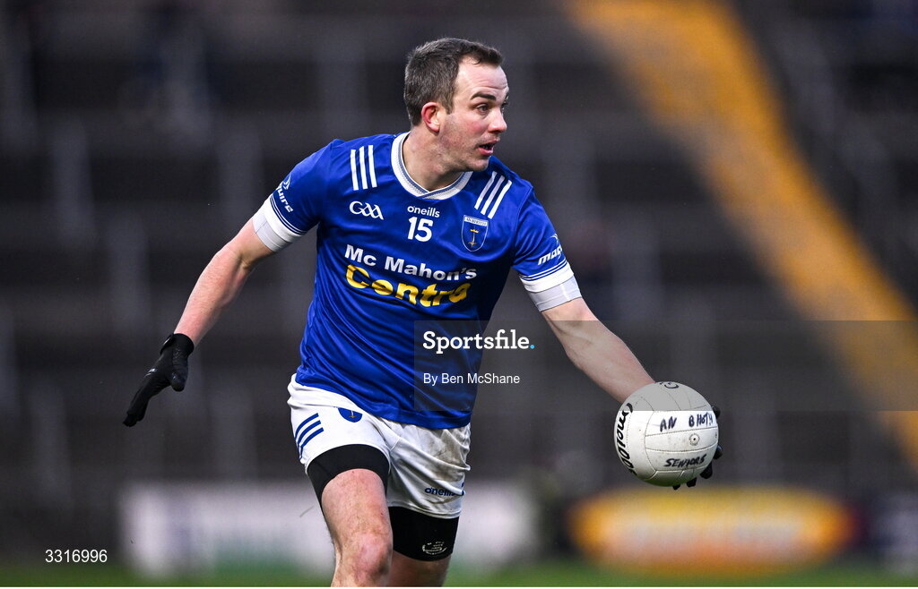 4 January 2026; Jack McCarron of Scotstown during the AIB GAA Football All-Ireland Senior Club Championship semi-final match between between St Brigid's of Roscommon and Scotstown of Monaghan at Kingspan Breffni in Cavan. Photo by Ben McShane/Sportsfile