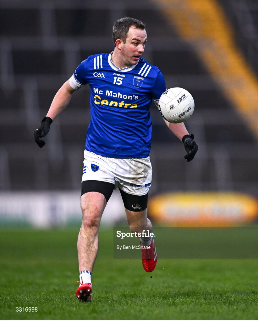 4 January 2026; Jack McCarron of Scotstown during the AIB GAA Football All-Ireland Senior Club Championship semi-final match between between St Brigid's of Roscommon and Scotstown of Monaghan at Kingspan Breffni in Cavan. Photo by Ben McShane/Sportsfile