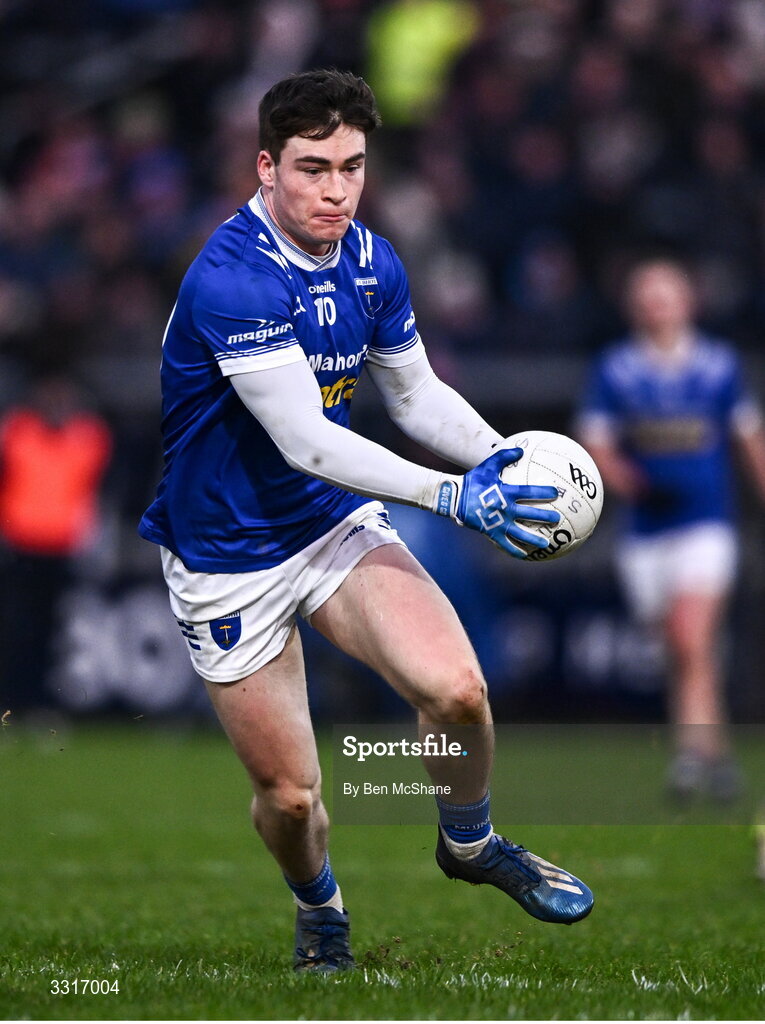 4 January 2026; Max Maguire of Scotstown during the AIB GAA Football All-Ireland Senior Club Championship semi-final match between between St Brigid's of Roscommon and Scotstown of Monaghan at Kingspan Breffni in Cavan. Photo by Ben McShane/Sportsfile