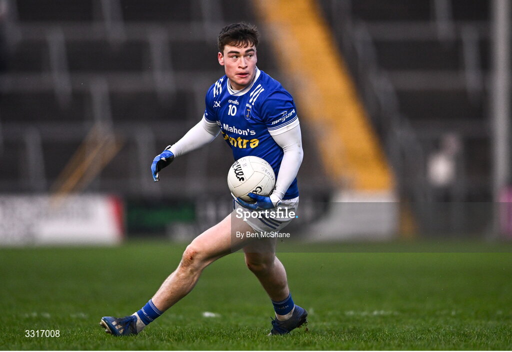 4 January 2026; Max Maguire of Scotstown during the AIB GAA Football All-Ireland Senior Club Championship semi-final match between between St Brigid's of Roscommon and Scotstown of Monaghan at Kingspan Breffni in Cavan. Photo by Ben McShane/Sportsfile