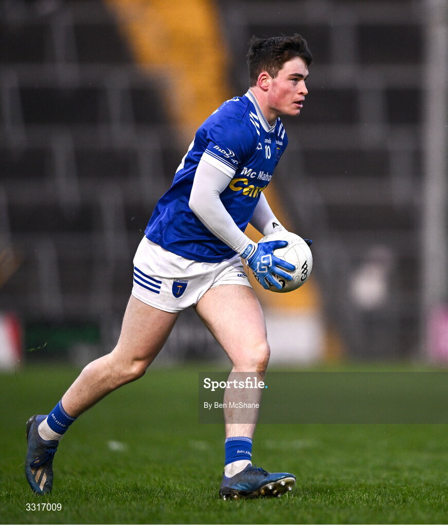 4 January 2026; Max Maguire of Scotstown during the AIB GAA Football All-Ireland Senior Club Championship semi-final match between between St Brigid's of Roscommon and Scotstown of Monaghan at Kingspan Breffni in Cavan. Photo by Ben McShane/Sportsfile
