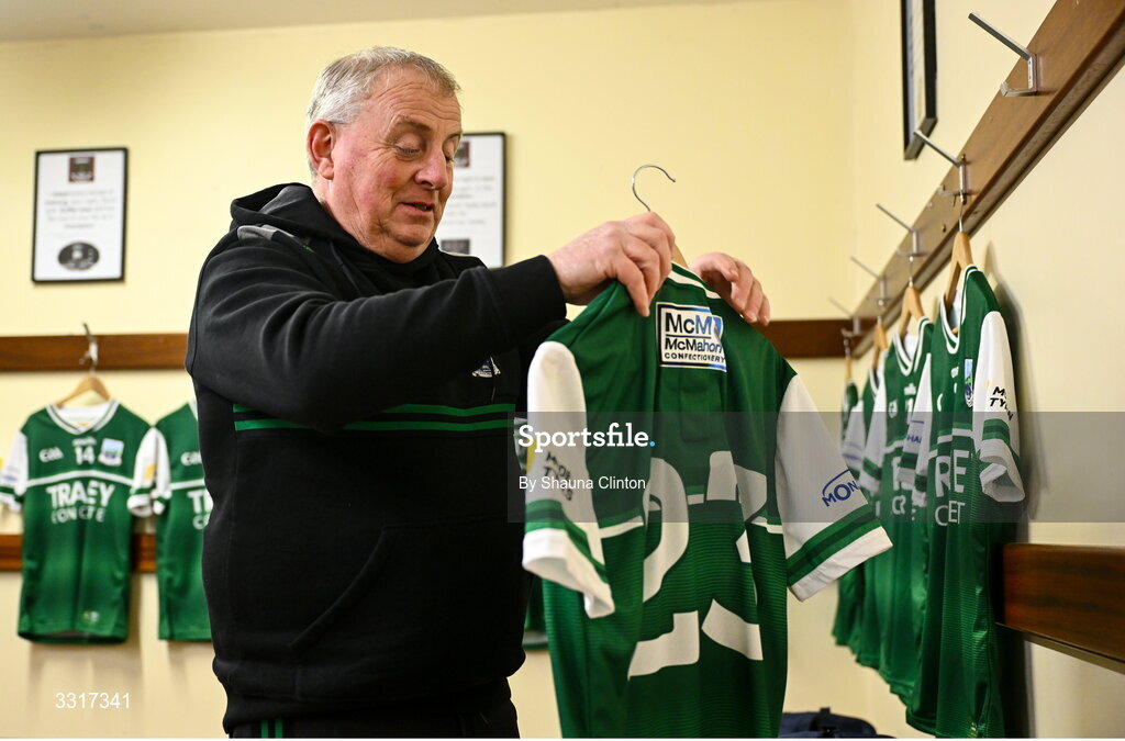 7 January 2026; Fermanagh kitman Paul Beggin prepares the dressing-room before the Bank of Ireland Dr McKenna Cup match between Fermanagh and Cavan at St Patrick's Park in Tempo, Fermanagh. Photo by Shauna Clinton/Sportsfile