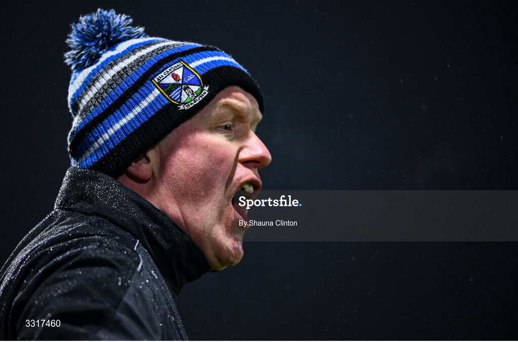 7 January 2026; Cavan manager Dermot McCabe during the Bank of Ireland Dr McKenna Cup match between Fermanagh and Cavan at St Patrick's Park in Tempo, Fermanagh. Photo by Shauna Clinton/Sportsfile