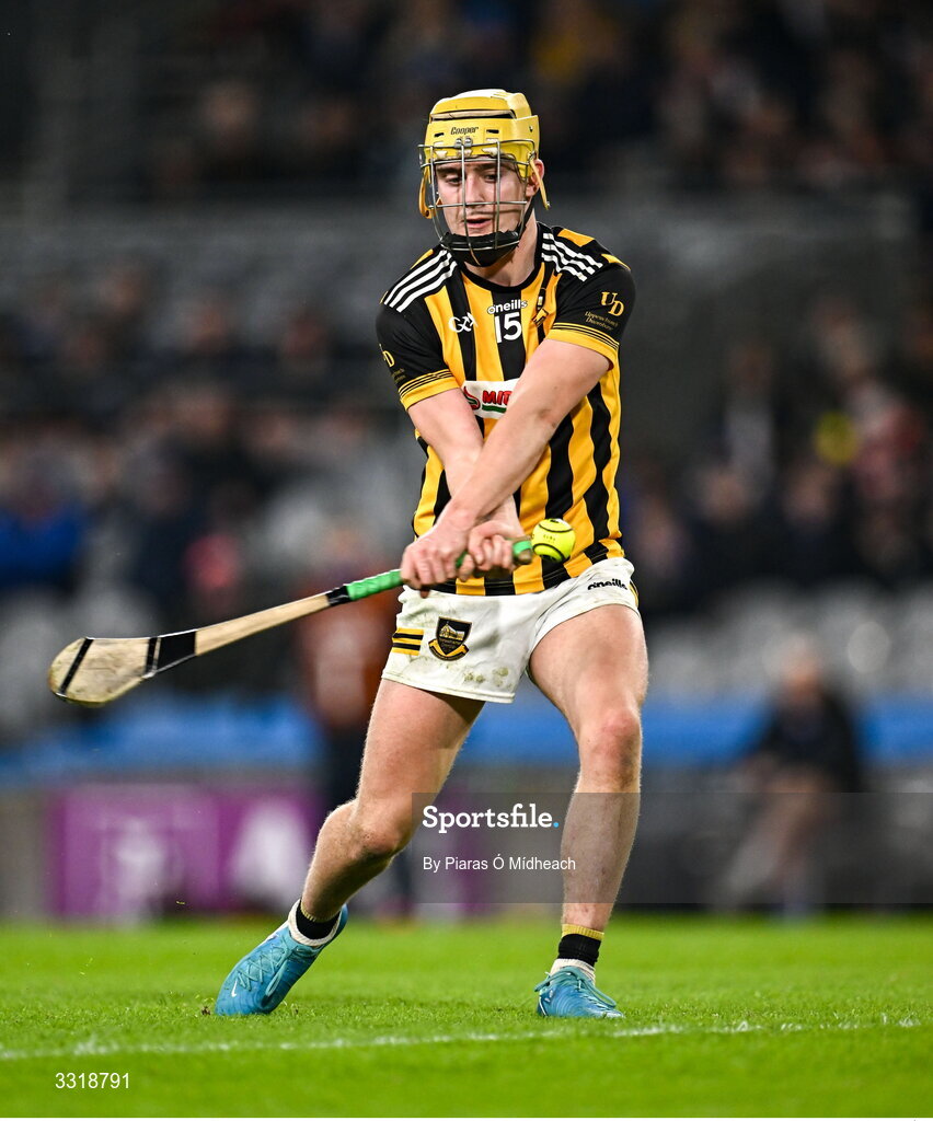 10 January 2026; Luke Shanahan of Upperchurch-Drombane scores a point from a free during the AIB GAA Hurling All-Ireland Intermediate Club Championship final match between Tooreen of Mayo and Upperchurch-Drombane of Tipperary at Croke Park in Dublin. Photo by Piaras Ó Mídheach/Sportsfile