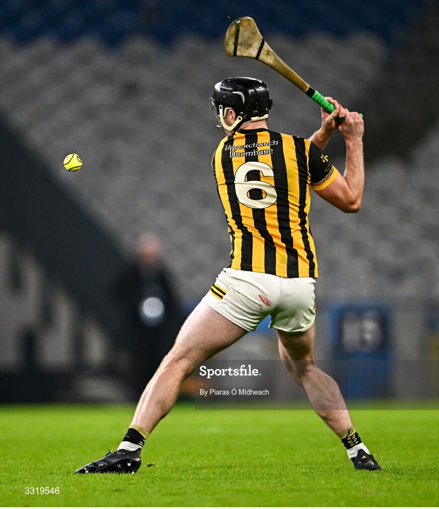 10 January 2026; Gavin Ryan of Upperchurch-Drombane celebrates scores the equalising point in second half injury-time, to send the match to extra-time, during the AIB GAA Hurling All-Ireland Intermediate Club Championship final match between Tooreen of Mayo and Upperchurch-Drombane of Tipperary at Croke Park in Dublin. Photo by Piaras Ó Mídheach/Sportsfile