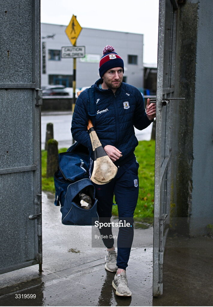 11 January 2026; Galway's Padraic Mannion arrives before the Dioralyte Walsh Cup semi-final match between Galway and Offaly at Duggan Park in Ballinasloe, Galway. Photo by Seb Daly/Sportsfile
