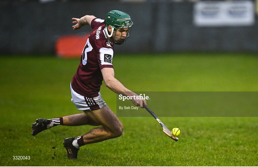 11 January 2026; Aaron Niland of Galway during the Dioralyte Walsh Cup semi-final match between Galway and Offaly at Duggan Park in Ballinasloe, Galway. Photo by Seb Daly/Sportsfile