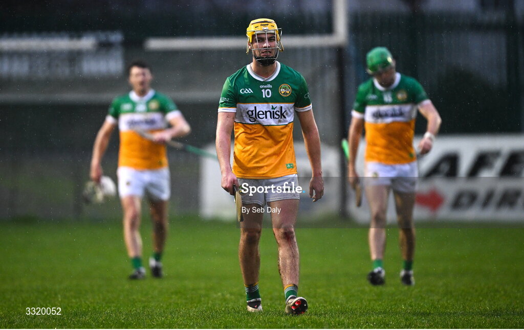 11 January 2026; Conor Doyle of Offaly after his side's defeat in the Dioralyte Walsh Cup semi-final match between Galway and Offaly at Duggan Park in Ballinasloe, Galway. Photo by Seb Daly/Sportsfile