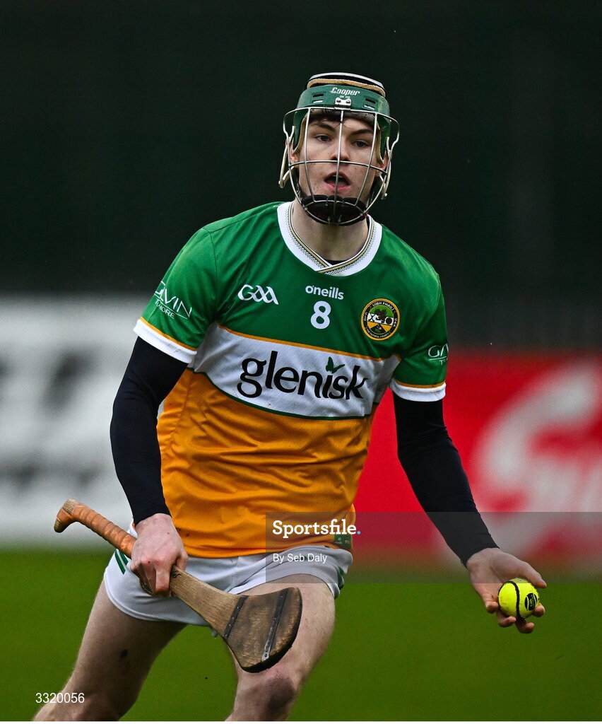 11 January 2026; Ross Ravenhill of Offaly during the Dioralyte Walsh Cup semi-final match between Galway and Offaly at Duggan Park in Ballinasloe, Galway. Photo by Seb Daly/Sportsfile